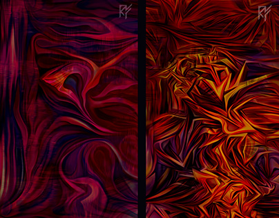 Dark waters or the vision of the Black Goddess .diptych