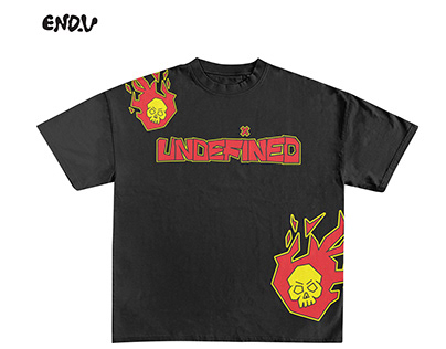 T-Shirt Design Undefined Flame Skull