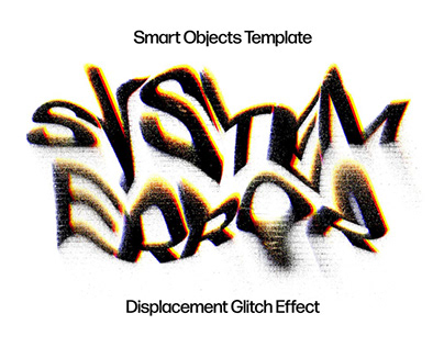 Displacement Glitches Text Effect