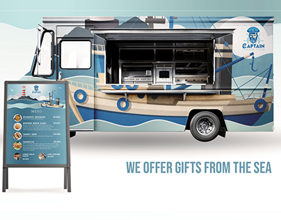 CAPTAIN Seafood Truck (Visual brand identity)