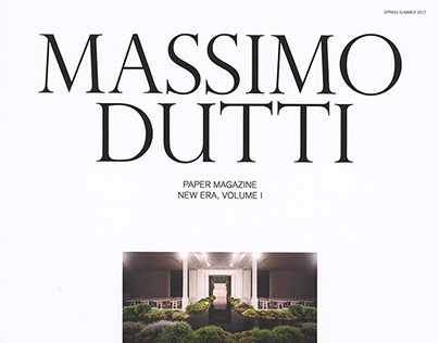 MASSIMO DUTTI PAPER MAGAZINE I | EDITORIAL DESIGN