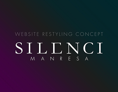 Website restyling concept: Silenci Manresa