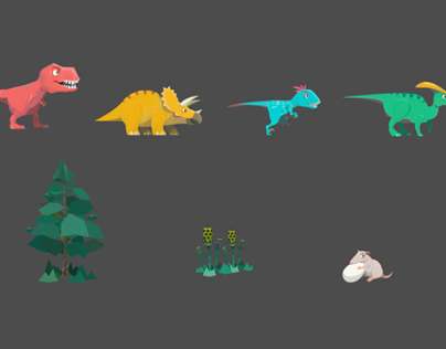 "The Dinosaurs" app game, Kizipad