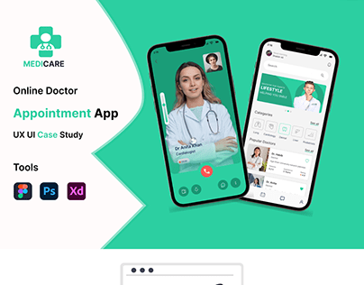 Online Doctor appointment App UX UI case-study