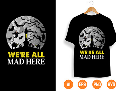 free download mockup with halloween t-shirt design