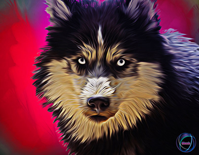 Dog Oil Painting