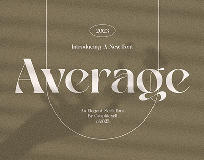 Average Elegant Serif Font Typeface