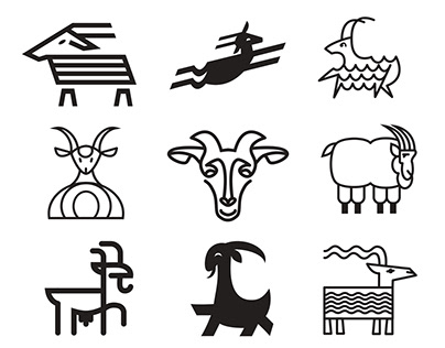 Разработка знаковой формы животного козы