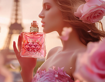 Rose perfume ad - AI