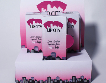 "Lip City" lipsticks package design