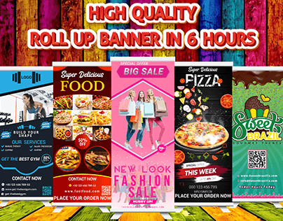 Roll Up Banner, Retractable, Billboard, Signage 6 Hours