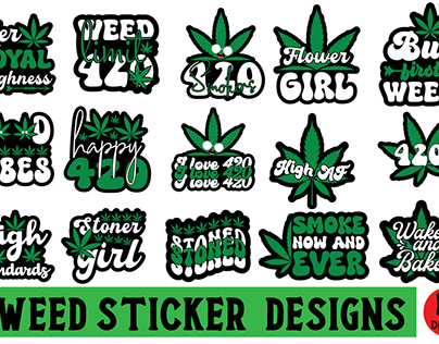 Weed sticker design