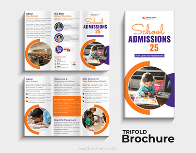 school admissions trifold design