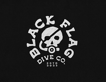 Black Flag Dive Co. Logo Design (Re-touch)