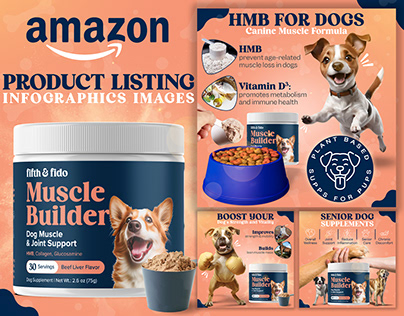 Amazon Listing Infographics Images || Pet Supplements