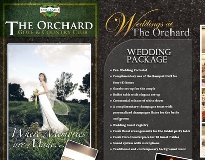 The Orchard Golf and Country Club Banquet Brochure