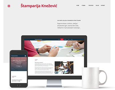 Web design - Print shop website. Concept design.