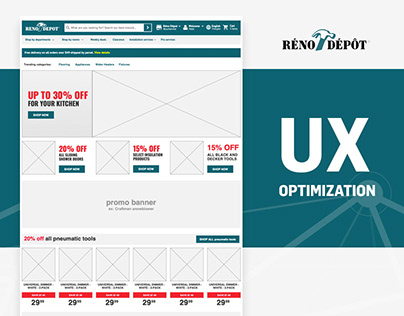 Home page UX optimization for Reno-Dépôt