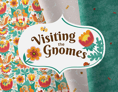 Visiting the Gnomes. Textile Patterns & Prints