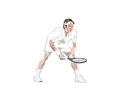 Ilustração Roger Federer