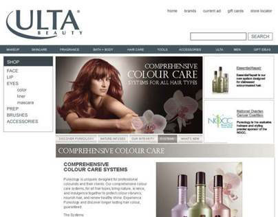 Pureology ULTA webpages