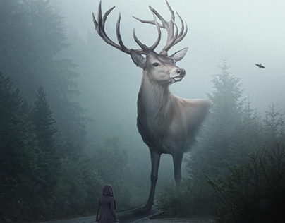 Enormous Deer Photo Manipulation