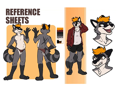 furry character reference sheet