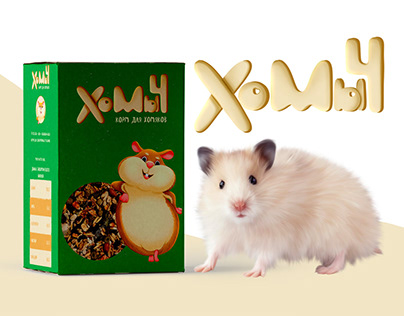 Brand character and packaging design food for hamsters