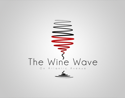 The Wine Wave Miami Logo design