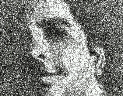 Auto retrato (self portrait).
Nanquim Descartável