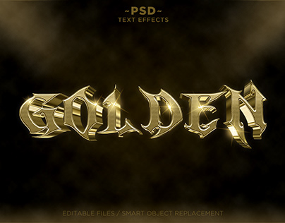 The golden text effects
