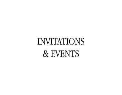INVITATIONS & EVENTS