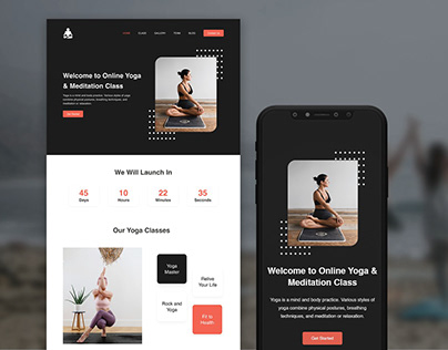 Yoga Course Website Design - Responsive & Trendy