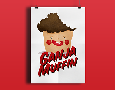 Rocksteady DJ "Ganja Muffin" - Logo & CI