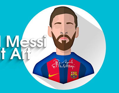 Lionel Messi Flat Art