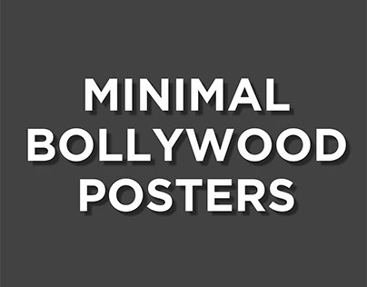Minimal bollywood posters