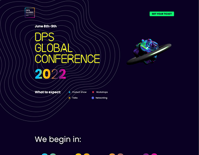 Landing page and branding for the online conference