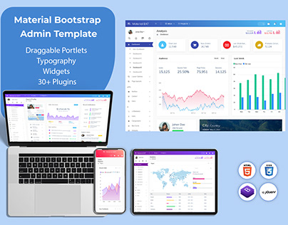Bootstrap Admin HTML Template with Dashboard UI Kit