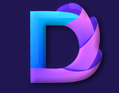 D Letter 3d logo Design