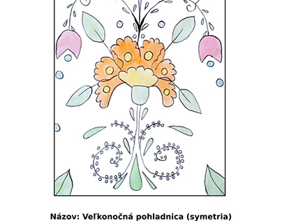 Veľkonočná pohľadnica (symetria)