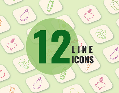 Healthy food line icons