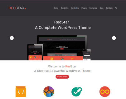 RedStar - A Flat UI WordPress Theme