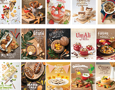 Cookbook layout design - 80 days eat around the world