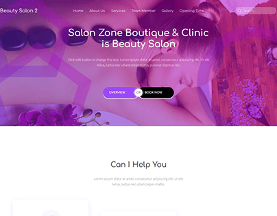 WordPress website design ( Beauty saloon landing page )