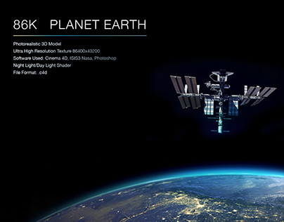 Planet Earth 86K 3D High Resolution Model