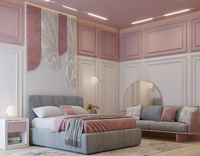 pinky girl bedroom
