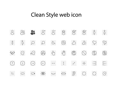 Clean style web icon
