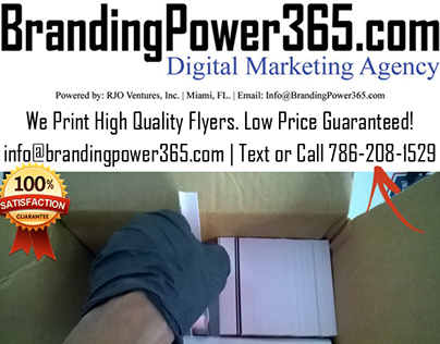 High Quality Flyers and Biz Cards by #BrandingPower365