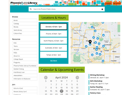 Phoenix Public Library Website Redesign