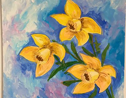 Flowers Daffodils 50x50 Acrylic